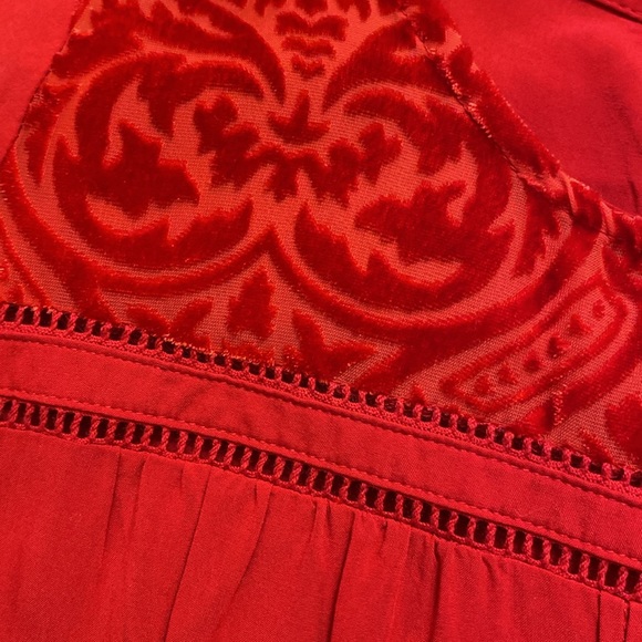 St. John’s Bay Red Retro Blouse - Picture 5 of 10